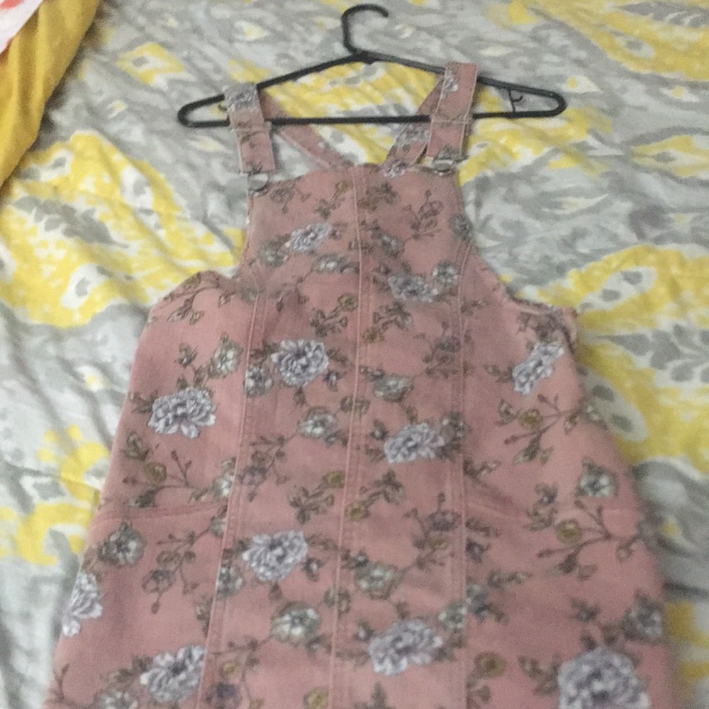 Cute floral overall dress